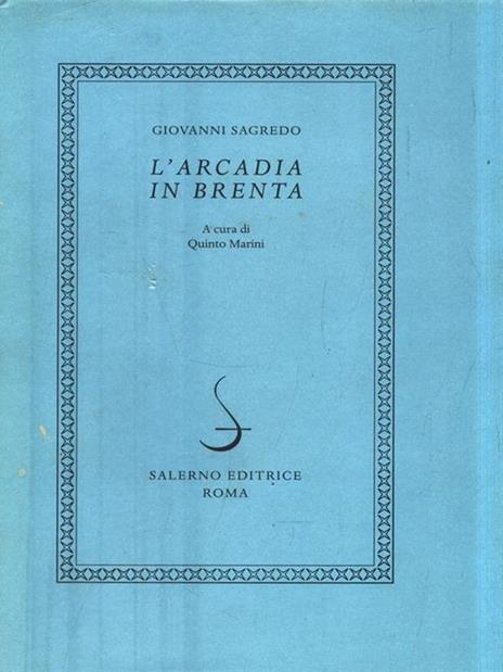L' Arcadia in Brenta - Giovanni Sagredo - copertina