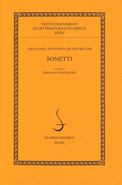 Sonetti - G. Antonio Petrucci - copertina