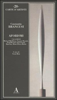 Aforismi - Constantin Brancusi - copertina