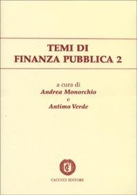 Temi di finanza pubblica. Vol. 2 - copertina
