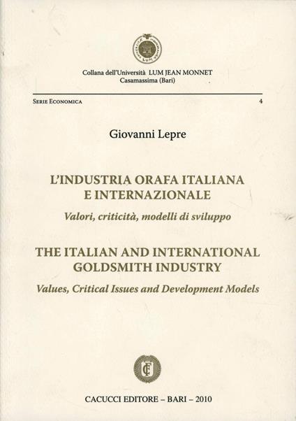 L' industria orafa italiana e internazionale - Giovanni Lepre - copertina