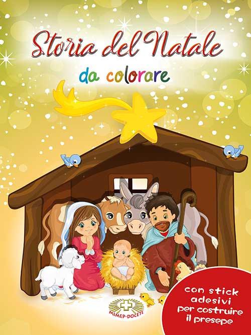Storia del Natale da colorare. Con adesivi. Ediz. a colori - copertina