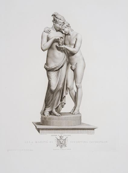 Stampe delle opere scolpite da Antonio Canova Roma MDCCCXVII (1817). Riproduzione anastatica integrale - copertina