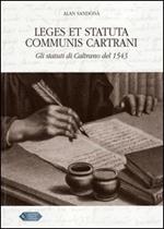 Leges et statuta communis cartrani