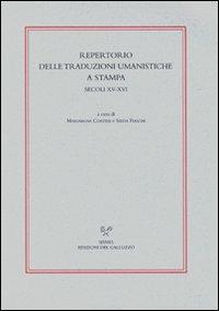 Repertorio delle traduzione umanistiche a stampa secoli XV-XVI - copertina