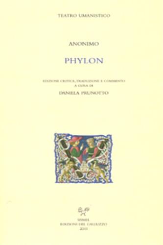 Anonimo, Phylon. Testo latino a fonte - copertina