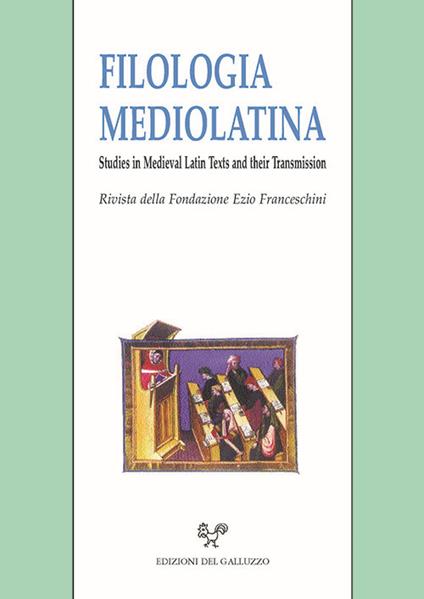 Filologia mediolatina. Studies in medieval latin texts and their transmission (2018). Vol. 25 - copertina