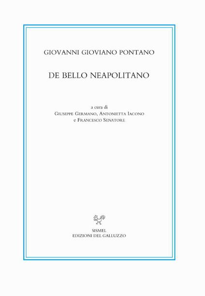 De bello Neapolitano - Giovanni Pontano - copertina
