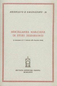 Miscellanea marciana di studi bessarionei - copertina