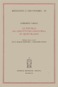 Le postille all'«Institutio oratoria». Ediz. critica
