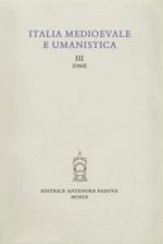 Italia medioevale e umanistica. Vol. 3