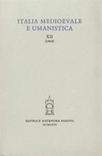 Italia medioevale e umanistica. Vol. 12