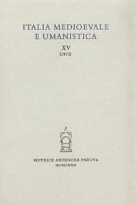 Italia medioevale e umanistica. Vol. 15 - copertina