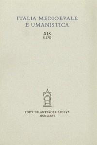 Italia medioevale e umanistica. Vol. 19 - copertina