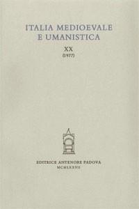 Italia medioevale e umanistica. Vol. 20 - copertina