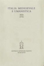 Italia medioevale e umanistica. Vol. 21