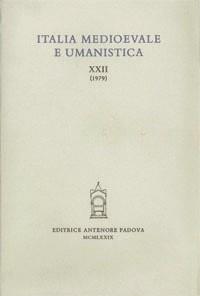 Italia medioevale e umanistica. Vol. 22 - copertina