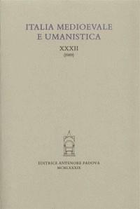 Italia medioevale e umanistica. Vol. 32 - copertina