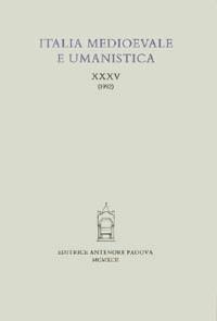 Italia medioevale e umanistica. Vol. 35 - copertina