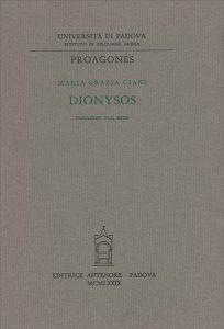 Dionysos. Variazioni sul mito - M. Grazia Ciani - copertina