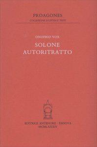 Solone. Autoritratto - Onofrio Vox - copertina