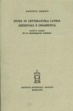 Studi di letteratura latina medievale e umanistica