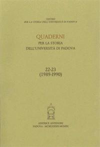 Quaderni per la storia dell'Università di Padova (22-23) - copertina