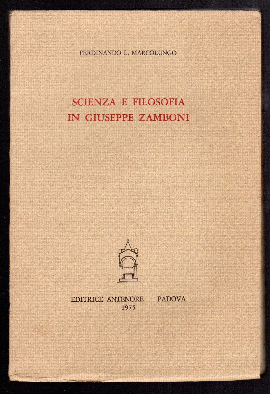 Scienza e filosofia in Giuseppe Zamboni