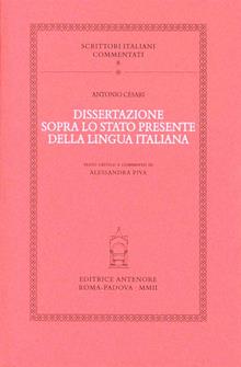 Dissertazione sopra lo stato presente della lingua italiana