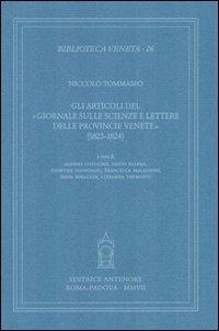 Gli articoli del «Giornale sulle scienze e lettere delle provincie venete» (1823-1824) - Niccolò Tommaseo - copertina