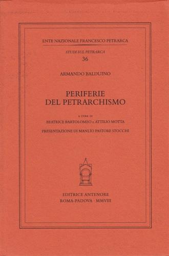 Periferie del petrarchismo - Armando Balduino - copertina