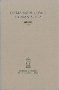 Italia medioevale e umanistica. Vol. 48 - copertina