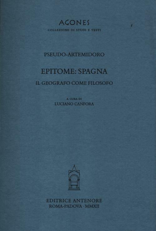 Epitome: Spagna. Il geografo come filosofo - copertina