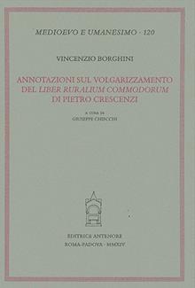 Annotazioni sul volgarizzamento del «Liber ruralium commodorum» di Pietro Crescenzi