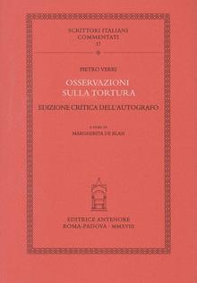 Osservazioni sulla tortura. Ediz. critica