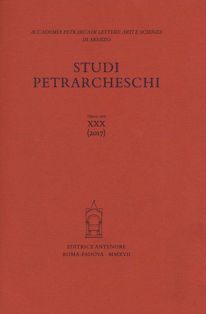 Studi petrarcheschi (2017). Vol. 30 - copertina