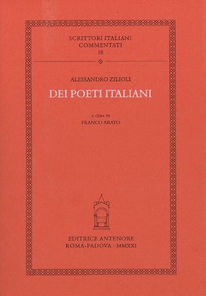 Dei poeti italiani - Alessandro Zilioli - copertina