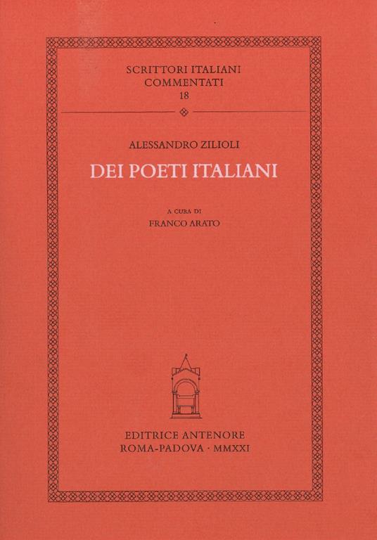Dei poeti italiani - Alessandro Zilioli - copertina