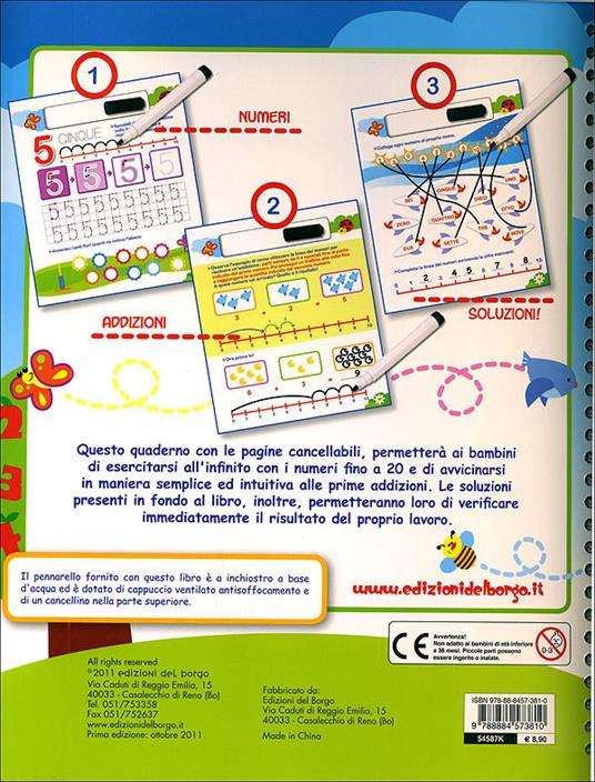 Gioco con i numeri e con le prime addizioni. Ediz. illustrata. Con gadget - Roberta Fanti - 6