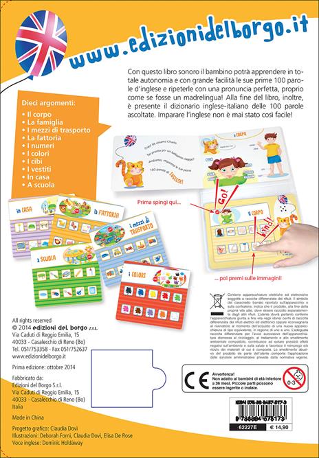 Imparo l'inglese. Le mie prime 100 parole. Ascolta le parole e ripetile con la pronuncia corretta. Libro sonoro - 2