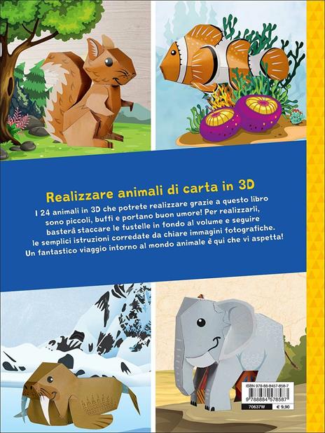 Animali di carta. Crea 24 animali in 3D. Ediz. a colori - Patrick Krämer - 2