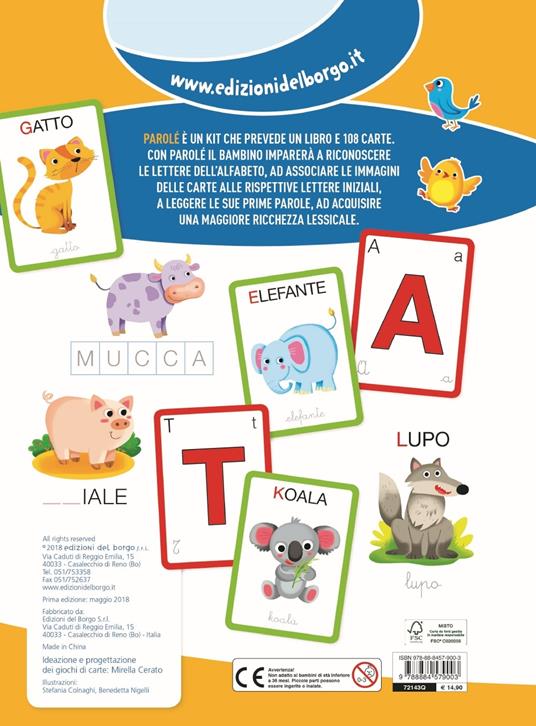 Parolé. Un metodo divertente per imparare a leggere. Con 108 Carte - Mirella Cerato,Roberta Fanti - 2