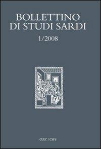 Bollettino di studi sardi (2008). Vol. 1 - copertina