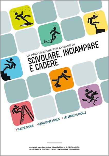 La prevenzione per evitare di scivolare, inciampare, cadere. Perché si cade, identificare i rischi, prevenire le cadute - copertina