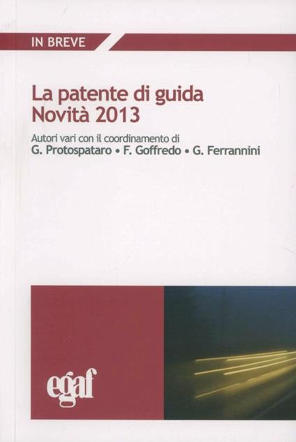 Patente di guida 2013 - copertina