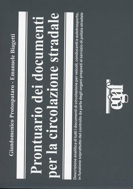 Pronturaio dei documenti per la circolazione stradale - copertina