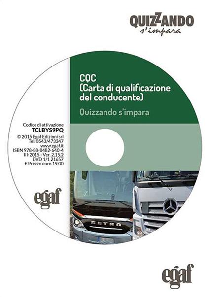 CQC (Carta di qualificazione del conducente). DVD-ROM - copertina