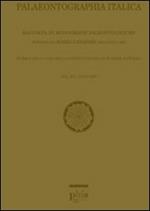 Palaeontographia italica. Raccolta di monografie paleontologiche. Vol. 91: Anno 2005.