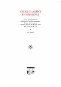 Studi classici e orientali (2005). Vol. 51 - copertina