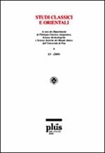 Studi classici e orientali (2009). Vol. 55